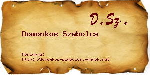 Domonkos Szabolcs névjegykártya