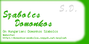 szabolcs domonkos business card